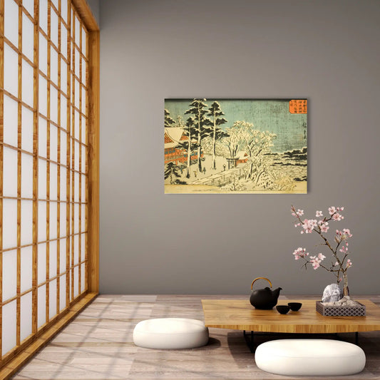 Tableau Hiroshige - Sanctuaire Kanda Myojin sous la neige