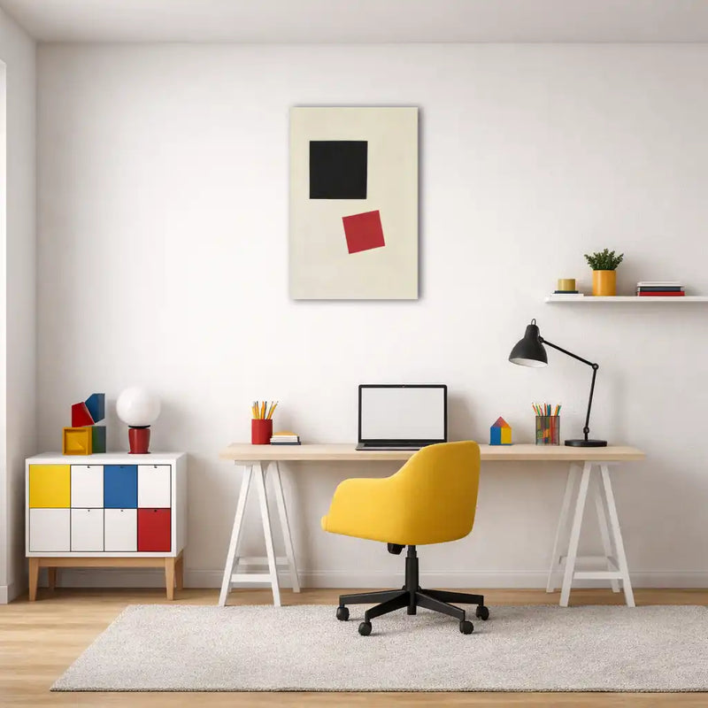 Kasimir Malewitschs Schwarzes und rotes Quadrat als Leinwandbild
