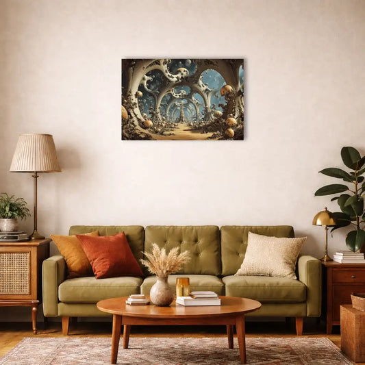 Toile monde Fractale au Temple surréaliste