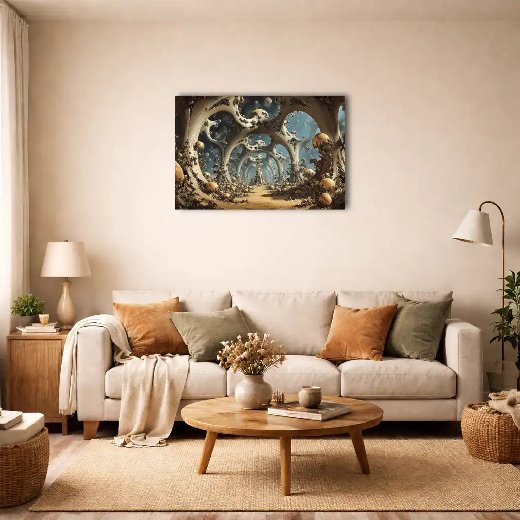 Toile monde Fractale au Temple surréaliste