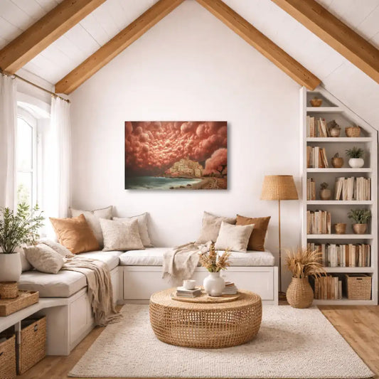 Toile Ciel de Corail surréaliste