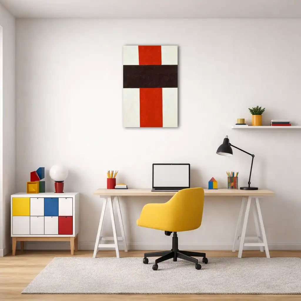 Kasimir Malewitsch – Hieratisches Suprematistisches Kreuz – Kunstdruck