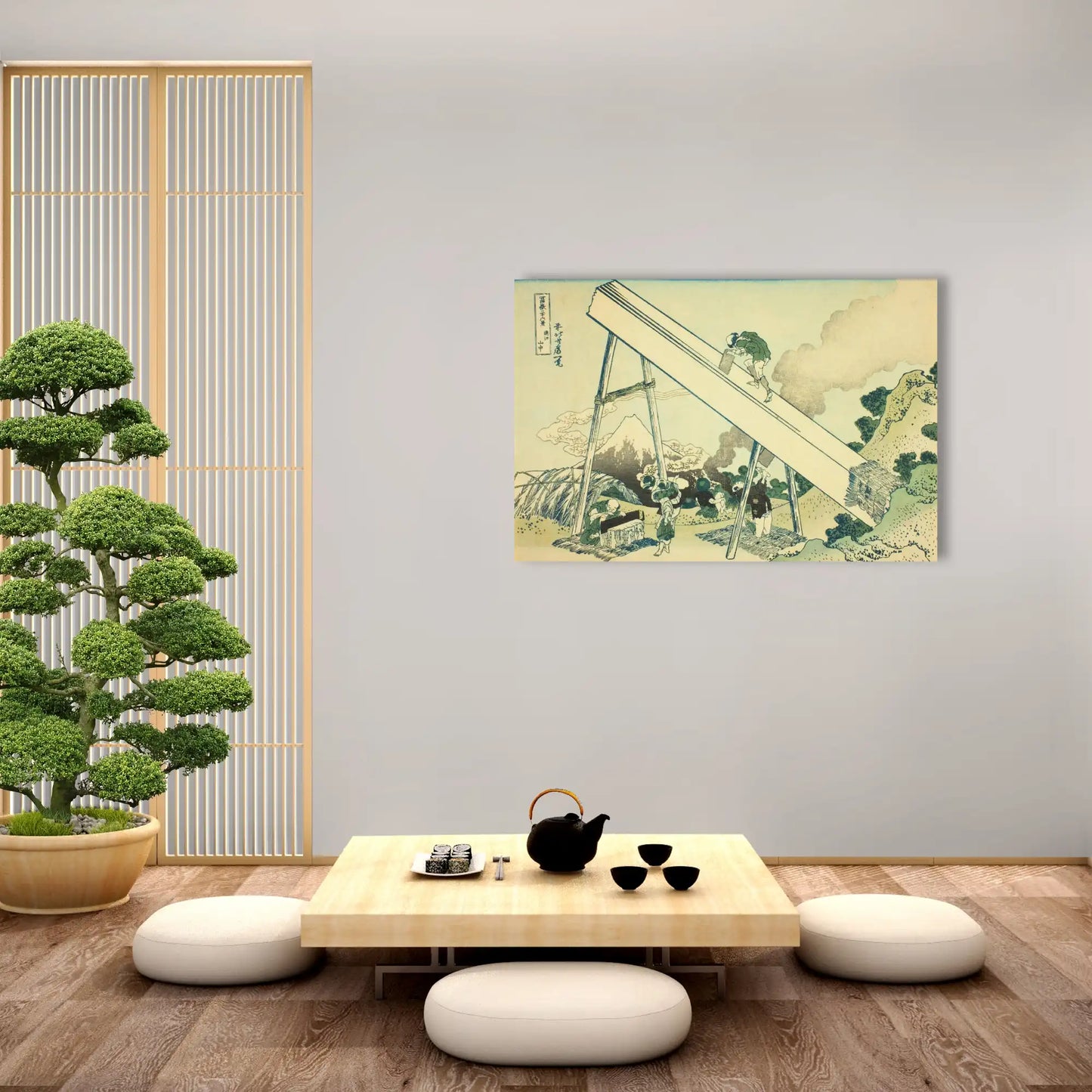 Tableau Hokusai - Dans les montagnes de Totomi