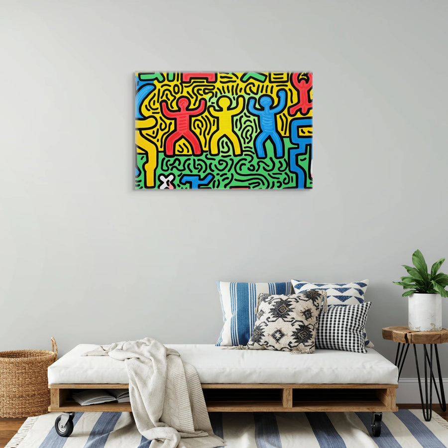 Bedroom Wall Art - Keith Haring Style