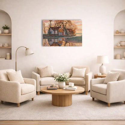 Piet Mondrian - Ferme près de Duivendrecht - Reflets d'un Crépuscule paisible