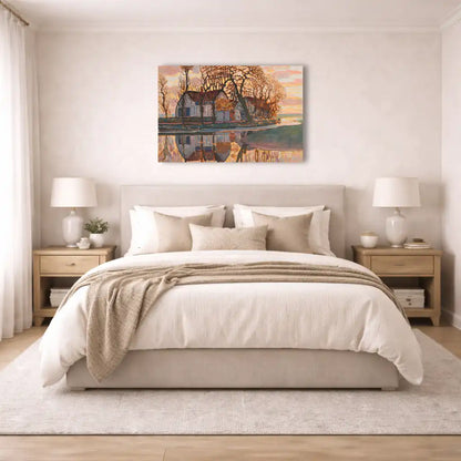 Piet Mondrian - Ferme près de Duivendrecht - Reflets d'un Crépuscule paisible