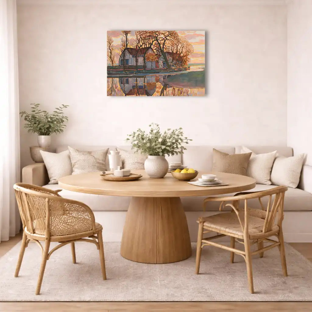 Piet Mondrian - Ferme près de Duivendrecht - Reflets d'un Crépuscule paisible