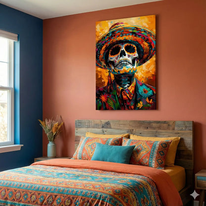 Tableau Tête de Mort Mexicaine