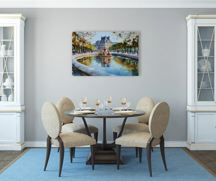 Tableau Jardin des Tuileries – Fontaine d’Émeraude et Allées Royales