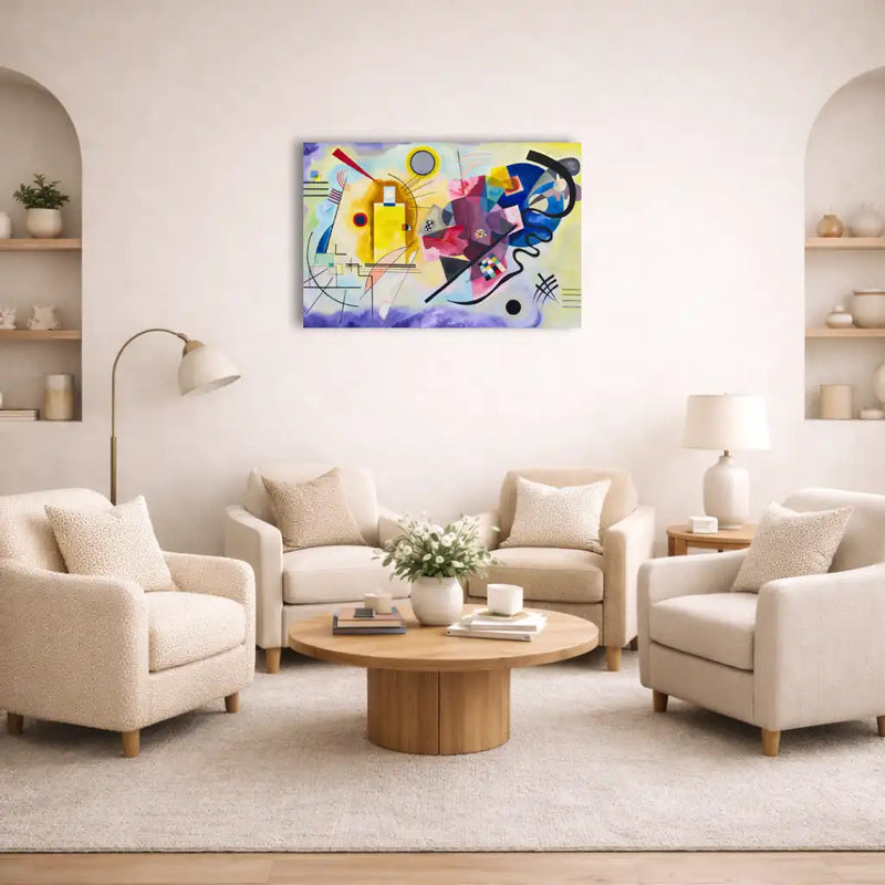 Kandinsky Gelb-Rot-Blau als abstraktes Leinwandbild