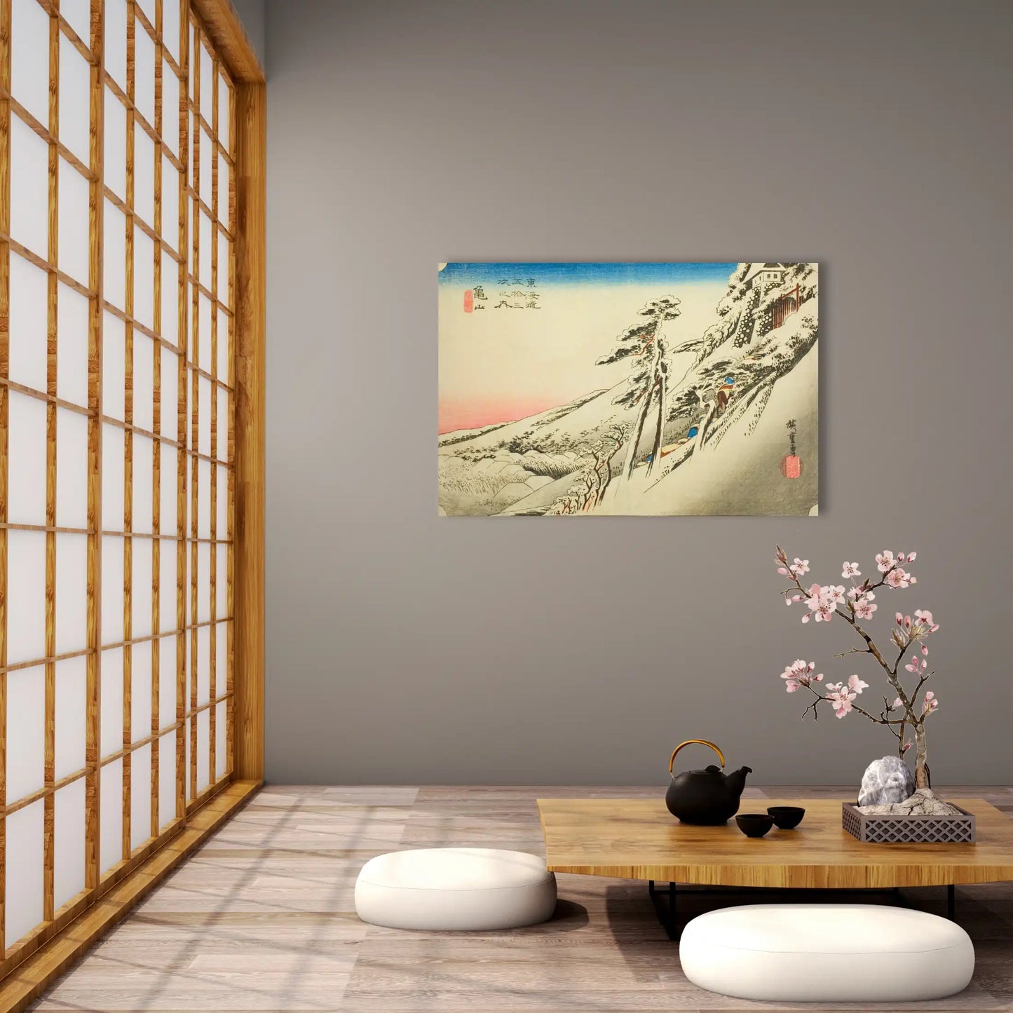 Tableau Hiroshige - éclaircie après la neige
