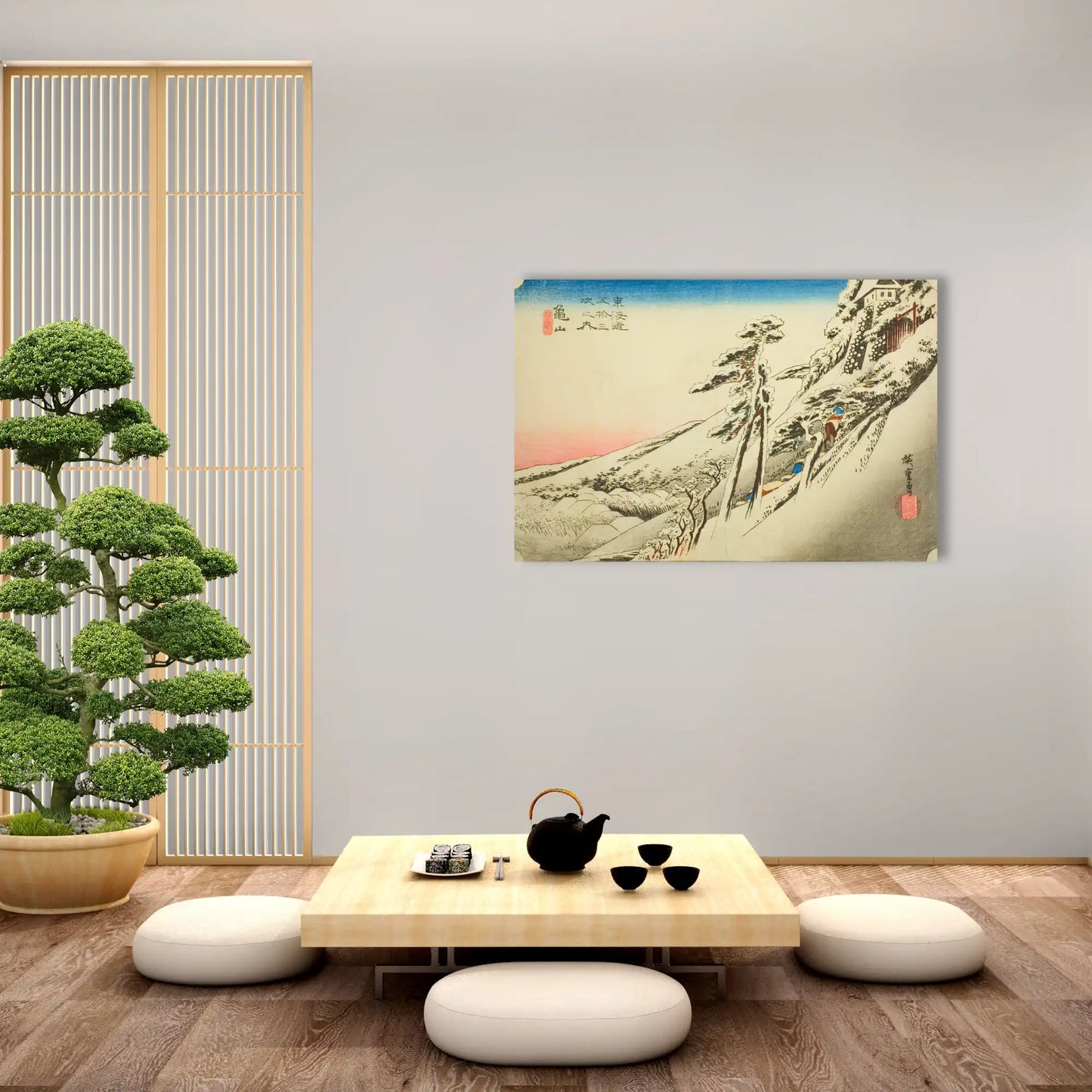 Tableau Hiroshige - éclaircie après la neige