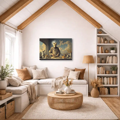 Tableau surréaliste - Alchimiste au Masque de Chat