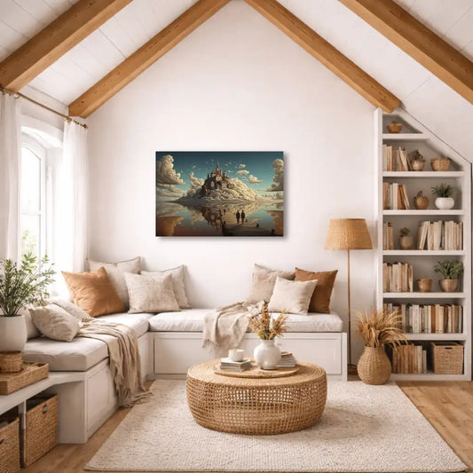 Tableau - La Cité surréaliste sur les Nuages