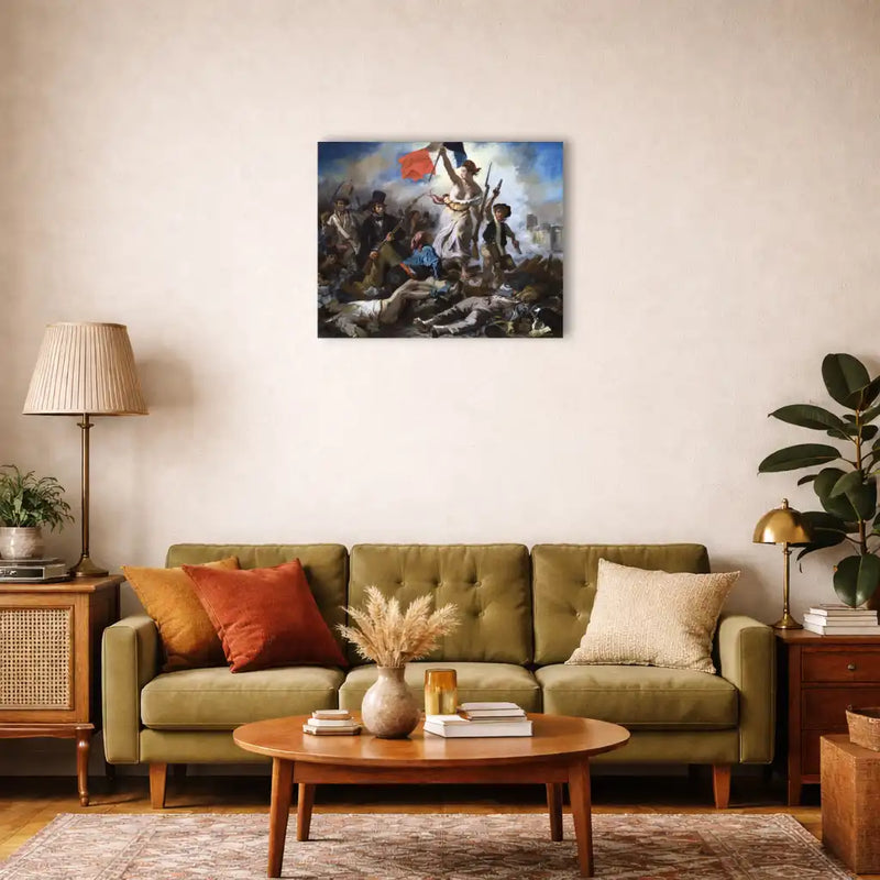 Reproduction de La Liberté guidant le peuple de Delacroix dans un salon