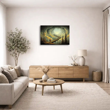 Toile - La Passerelle vers la Lumière - Route surréaliste dans les nuages