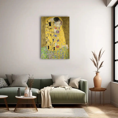 Tableau - Le Baiser de Gustav Klimt - icône dorée de l’ Art nouveau