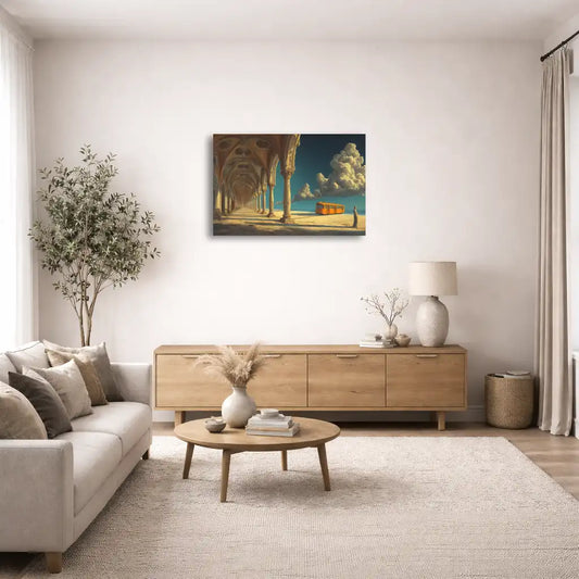 Tableau Le Tram des Nuages - Promenade surréaliste sous les arcades