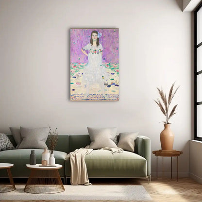 Tableau - Mada Primavesi - Klimt – portrait floral sur fond mauve