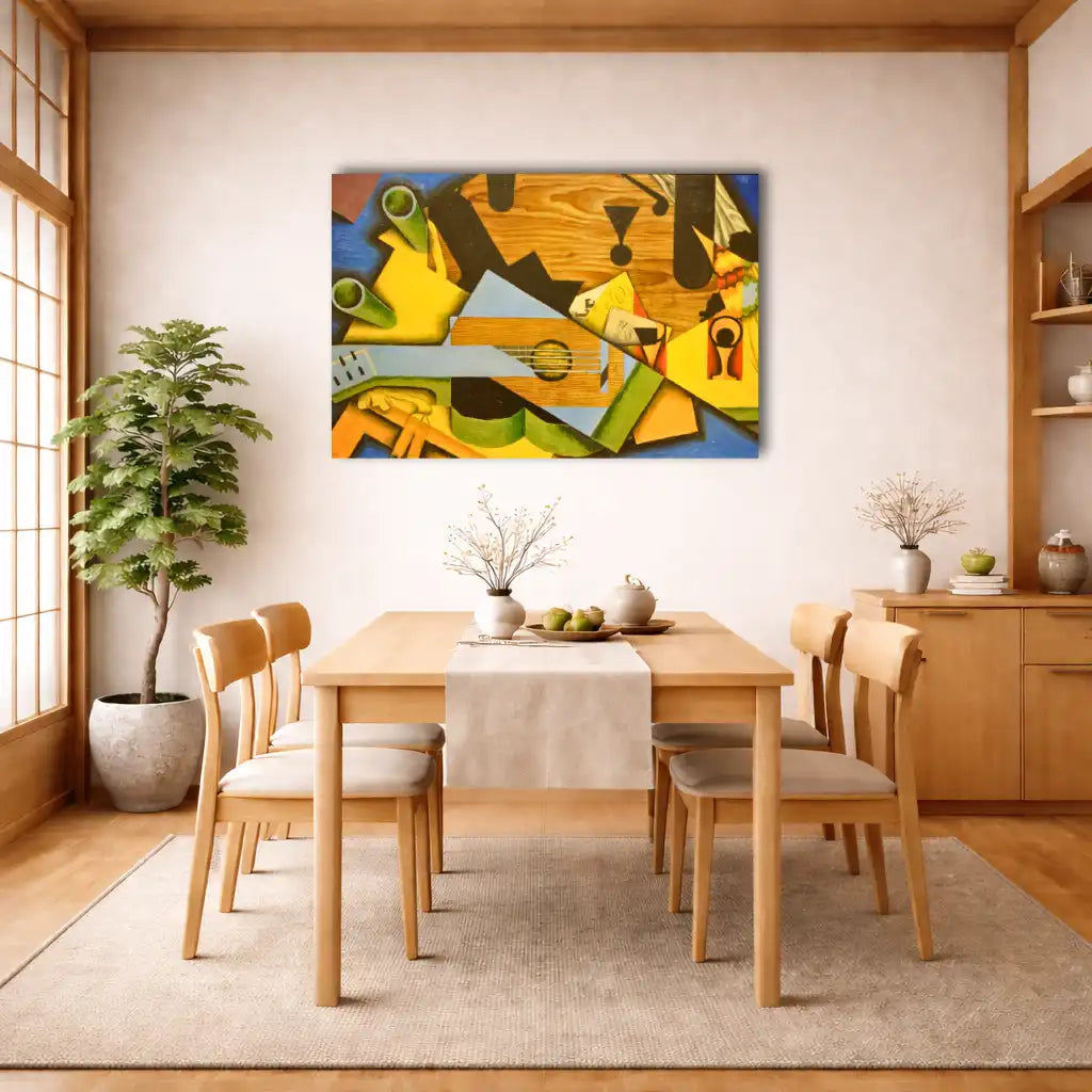 Juan Gris – Stillleben mit Gitarre – Kubistischer Kunstdruck