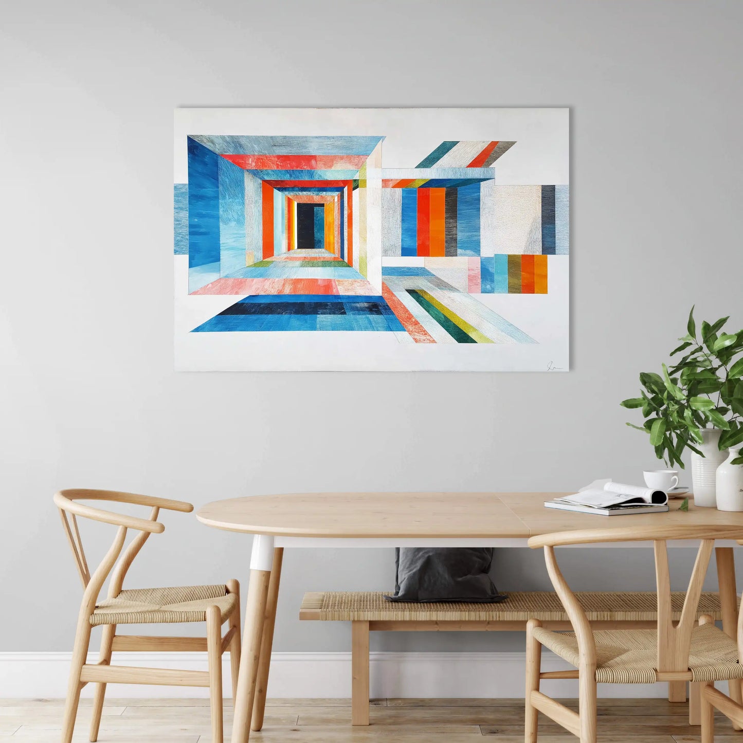 Toile Nordique cinétique – tunnel et prismes