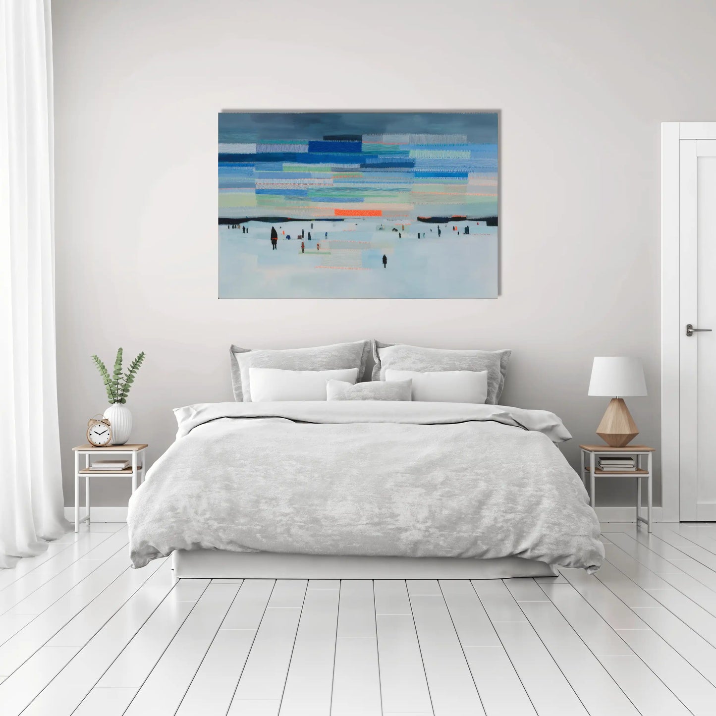 Paysage Arctique – ciel strié et silhouettes évanescentes