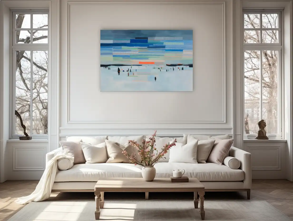 Paysage Arctique – ciel strié et silhouettes évanescentes