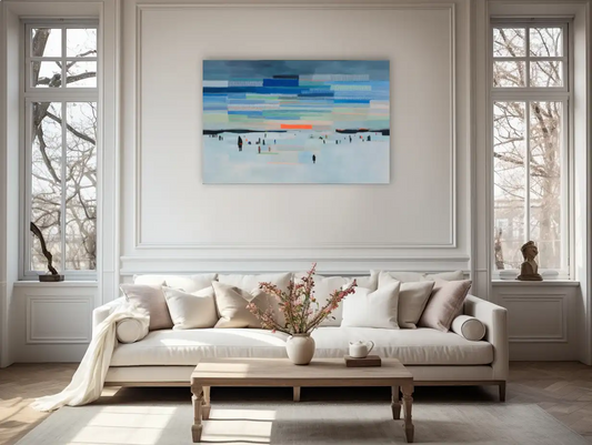Paysage Arctique – ciel strié et silhouettes évanescentes