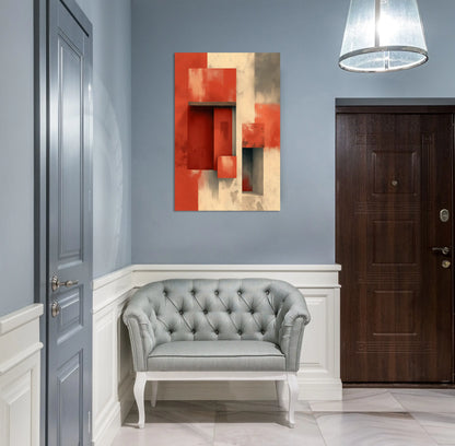 Peinture Palazzo Terracotta – Géométrie d’argile et clair-obscur italien