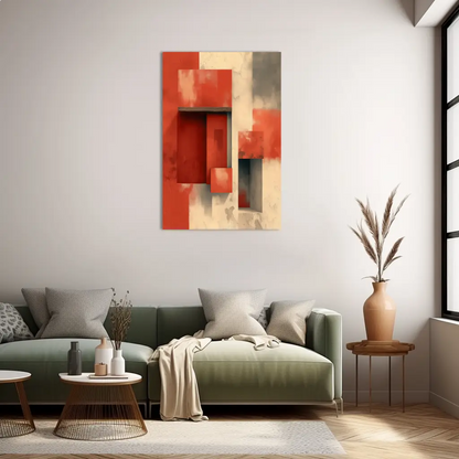 Peinture Palazzo Terracotta – Géométrie d’argile et clair-obscur italien