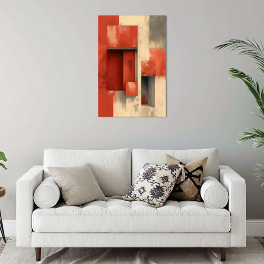 Peinture Palazzo Terracotta – Géométrie d’argile et clair-obscur italien