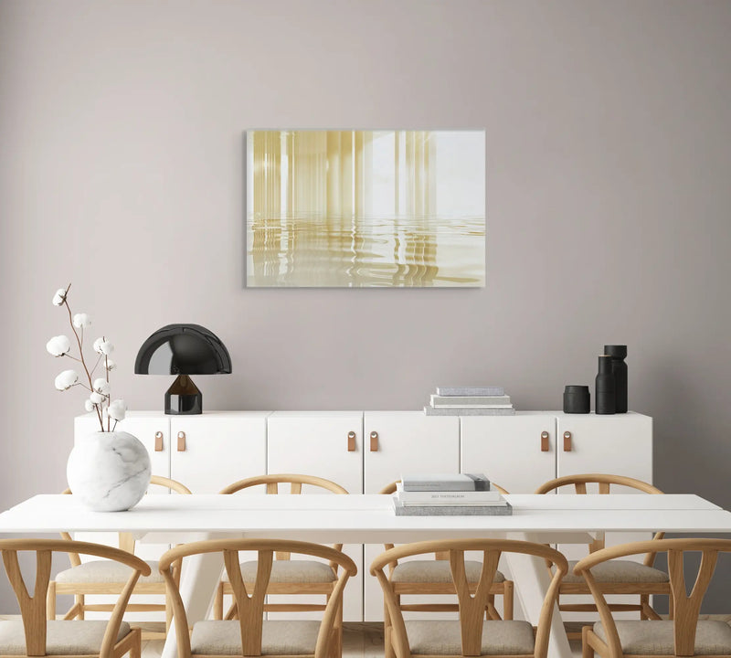 Contemporary White and Gold Abstract Canvas Print — Art Virtuoso