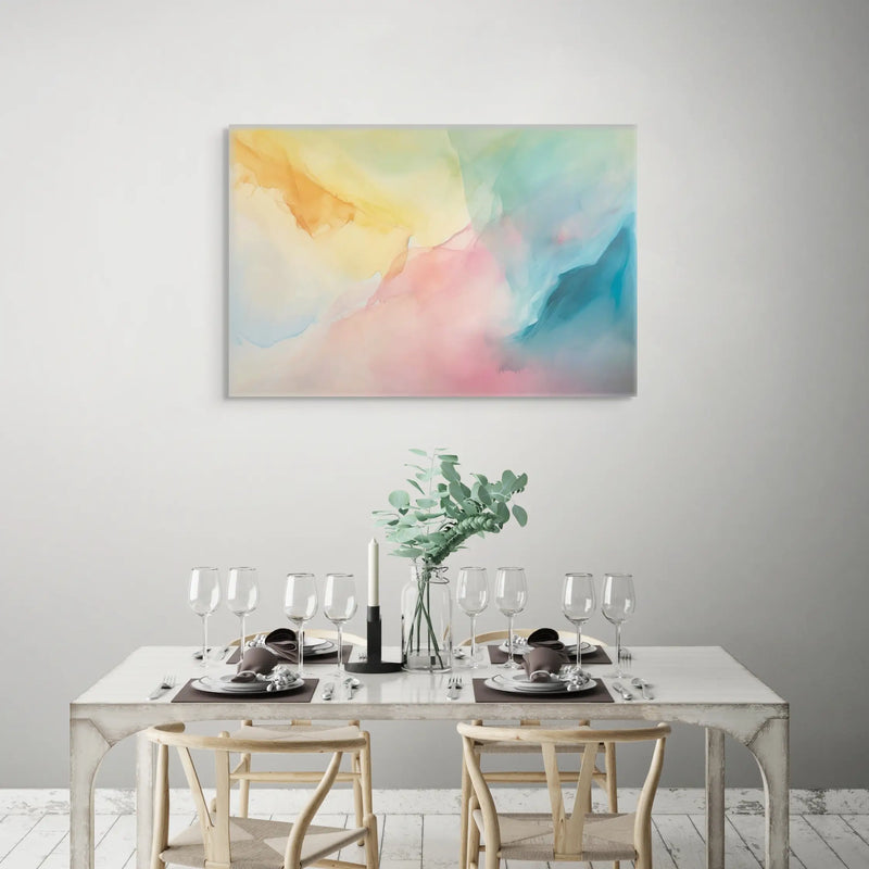 Tableau Abstrait Pastel - Soak-Stain Art Virtuoso