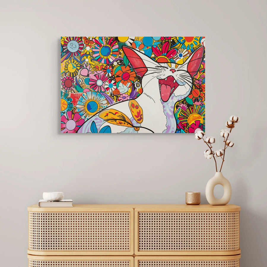 Cat Wall Art - Pop Art Superflat