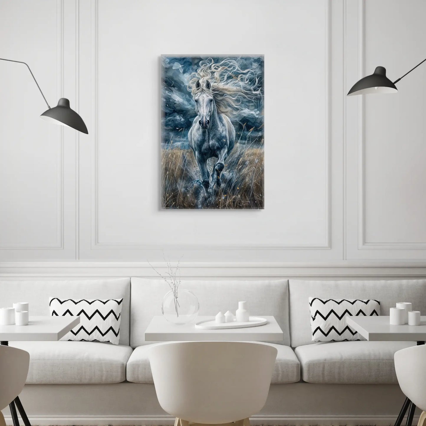 Tableau Cheval Blanc  Art Virtuoso   