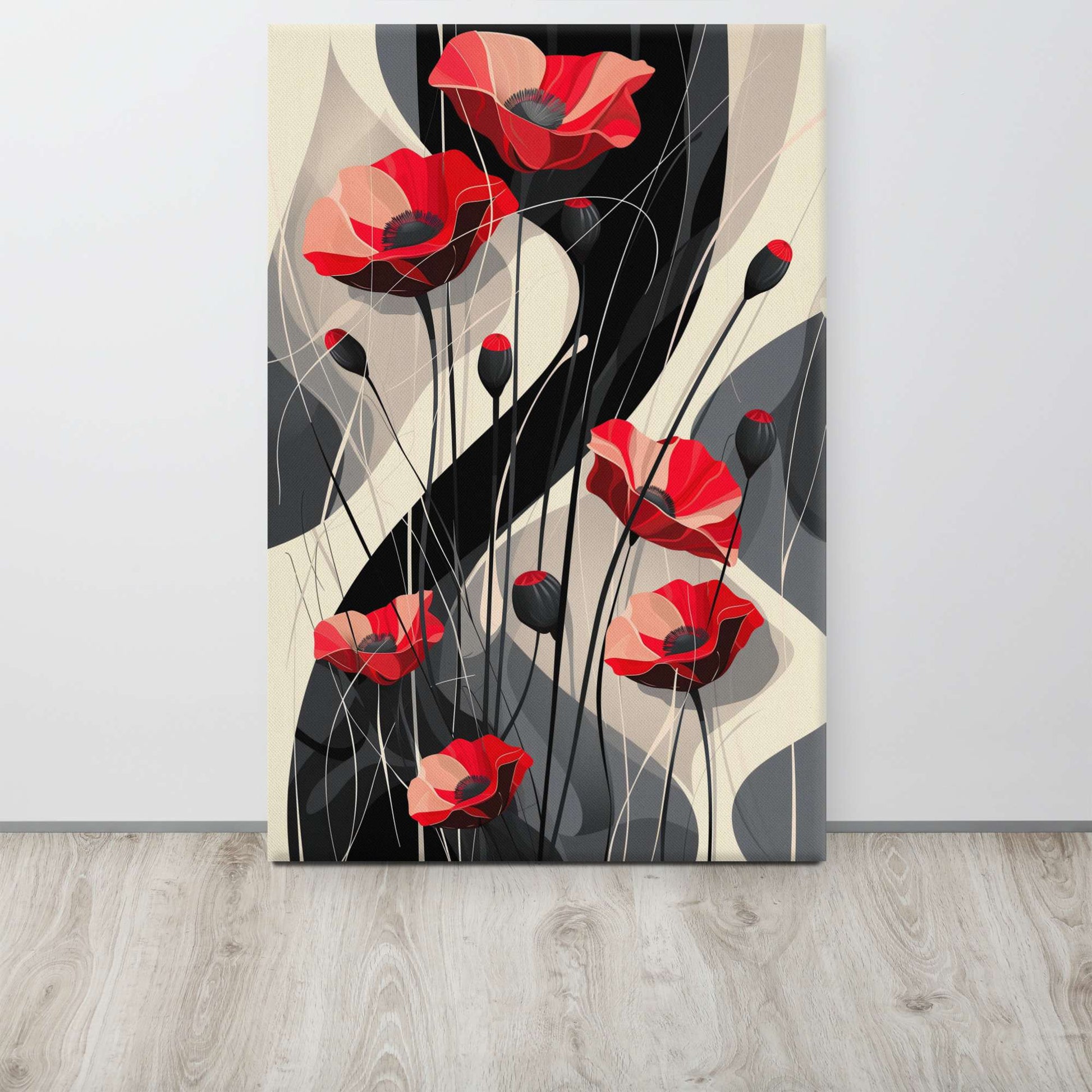 Tableau coquelicots rouge et blanc | Cadeaux pour toi et moi Tableau coquelicots rouge et blanc | Cadeaux pour toi et moi