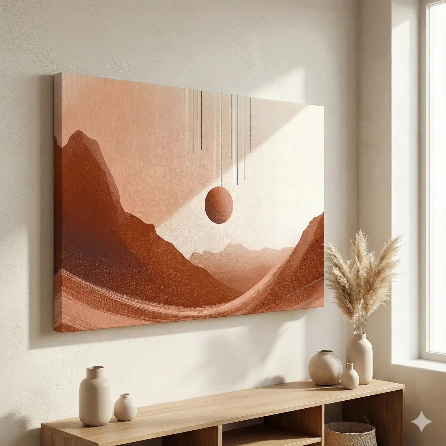 Tableau Horizontal Terracotta - Horizons Mystérieux