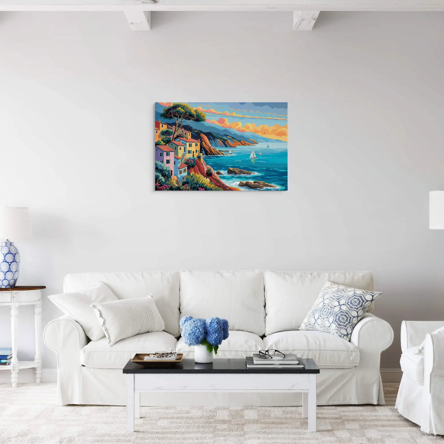 Tableau Méditerranée - Bord de Mer Coloré