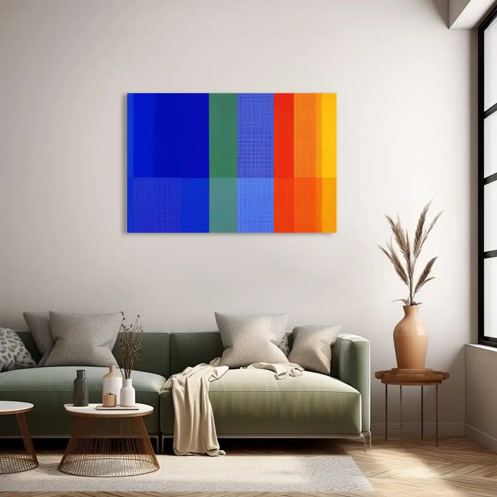 Minimalistisches Wandbild – Color Field, Leuchtkräftig und Primär