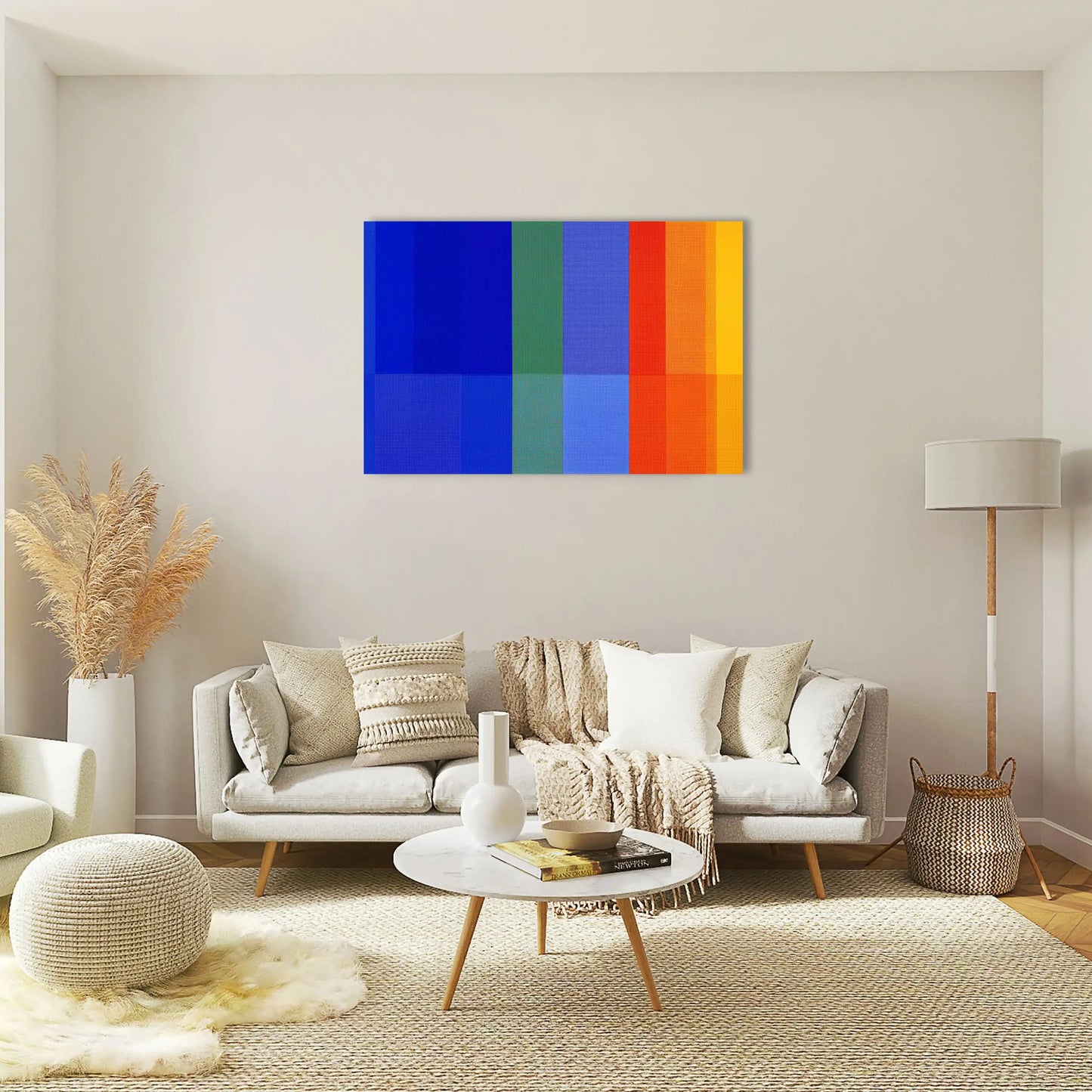 Minimalistisches Wandbild – Color Field, Leuchtkräftig und Primär