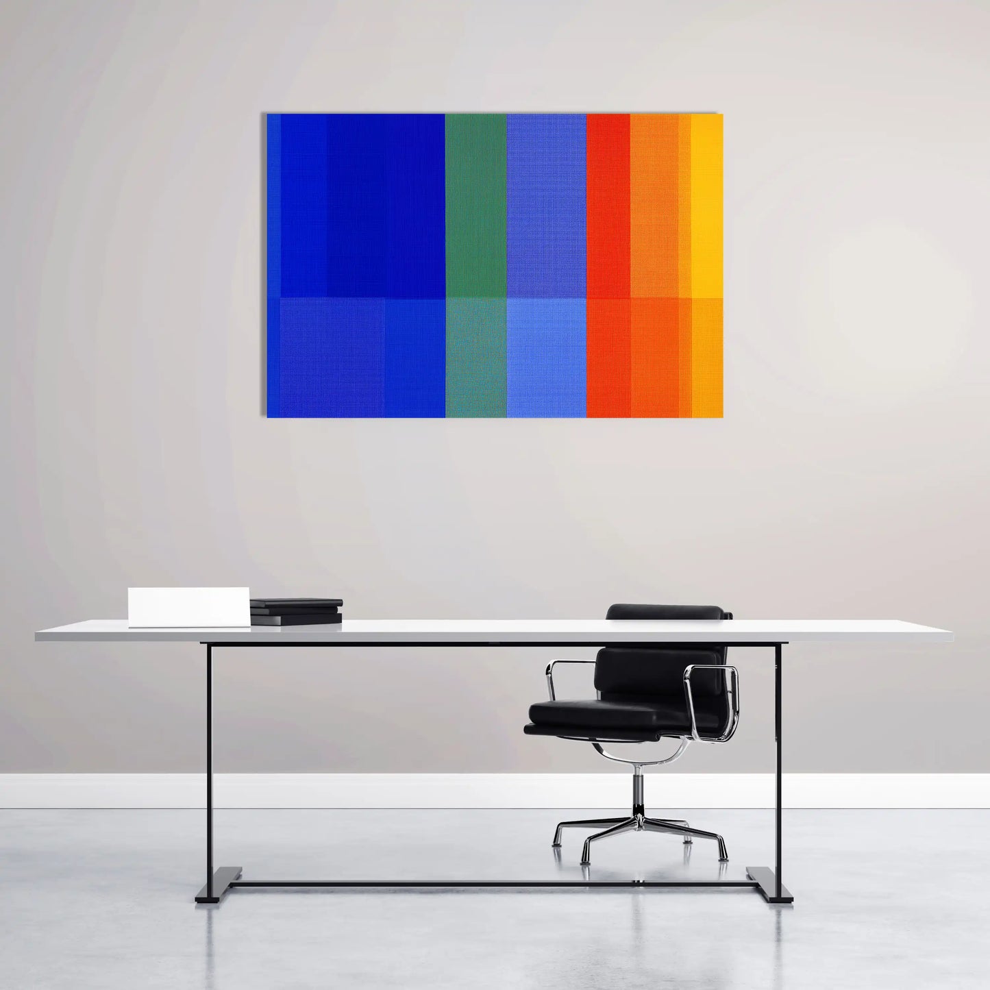 Minimalistisches Wandbild – Color Field, Leuchtkräftig und Primär