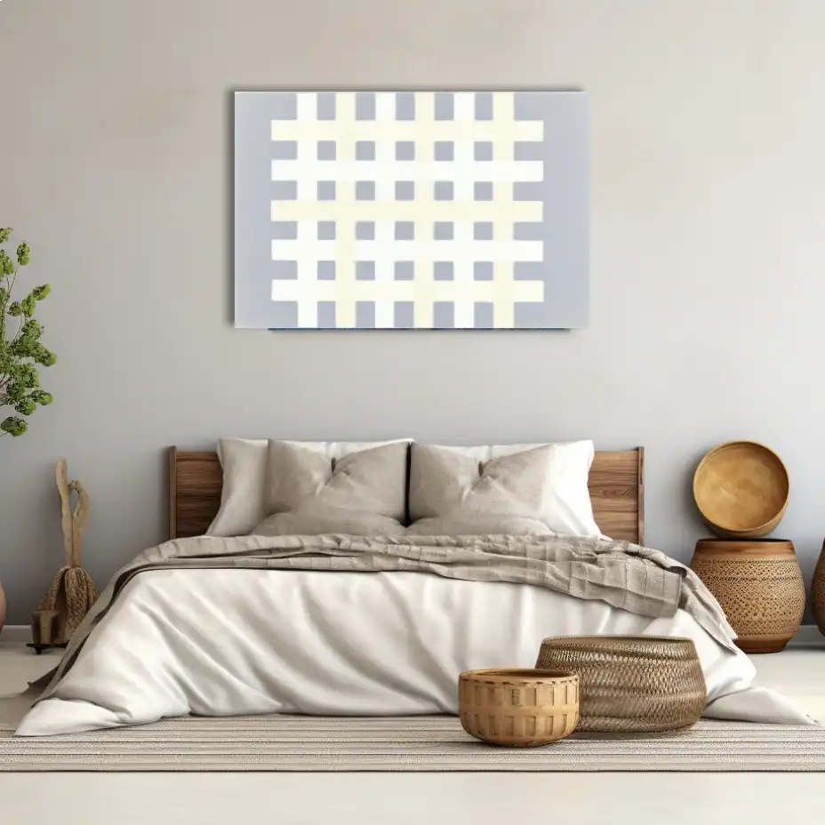 Tableau Minimaliste Tissage Géométrique