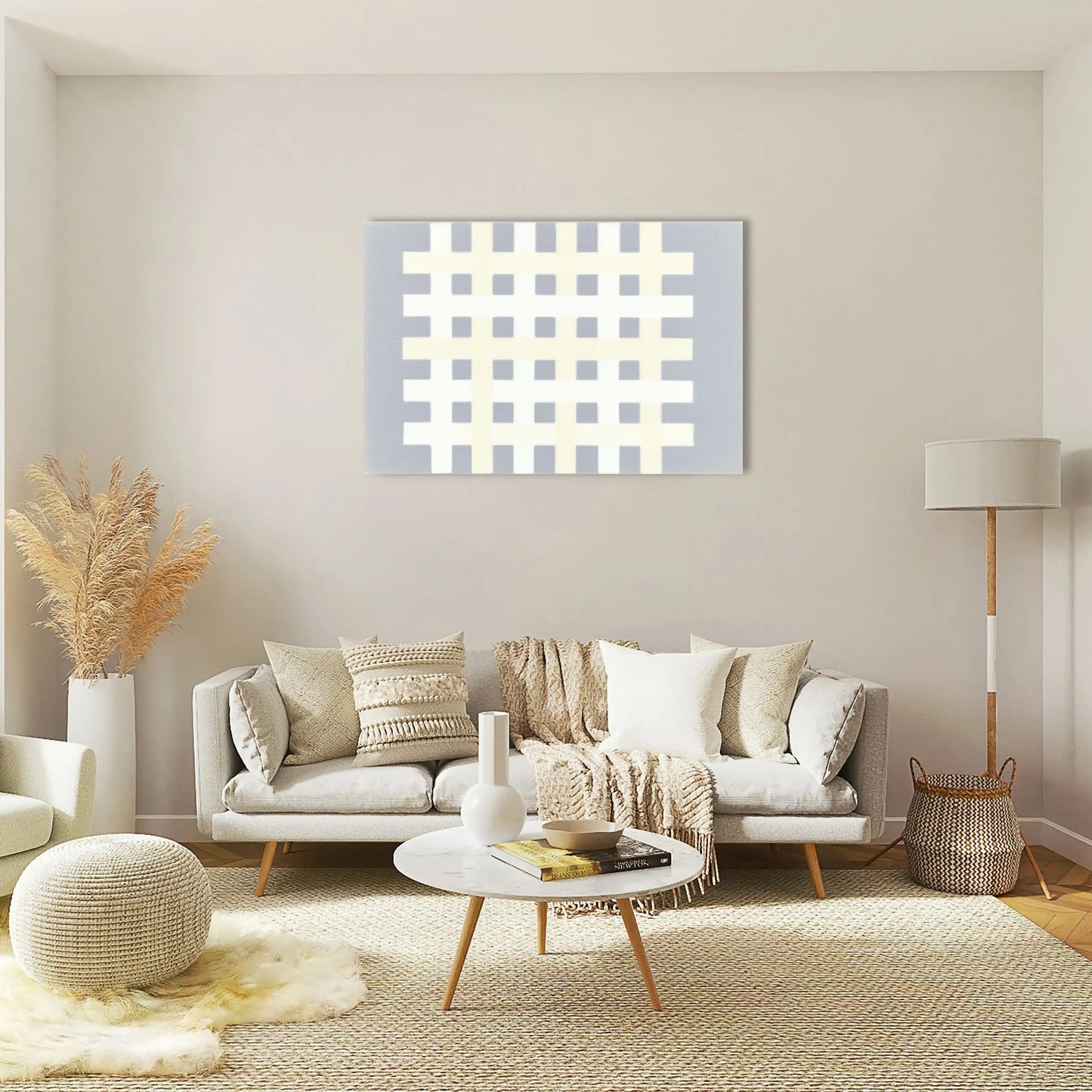 Tableau Minimaliste Tissage Géométrique