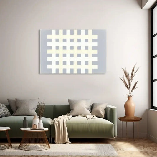 Tableau Minimaliste Tissage Géométrique