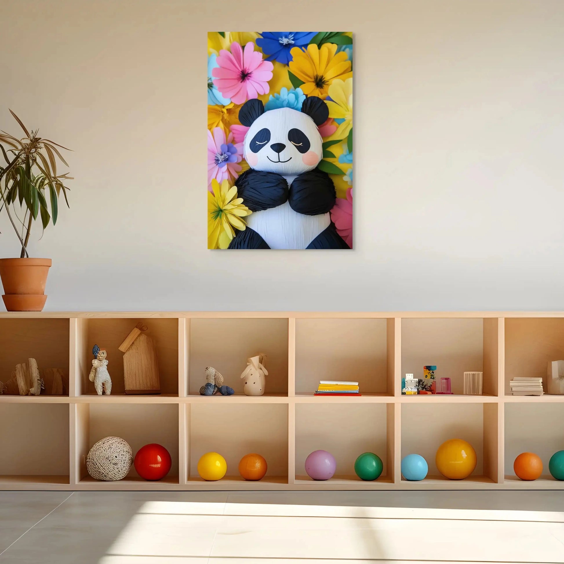 Tableau Panda Coloré pour Enfant Affiches, reproductions et œuvres graphiques Art Virtuoso