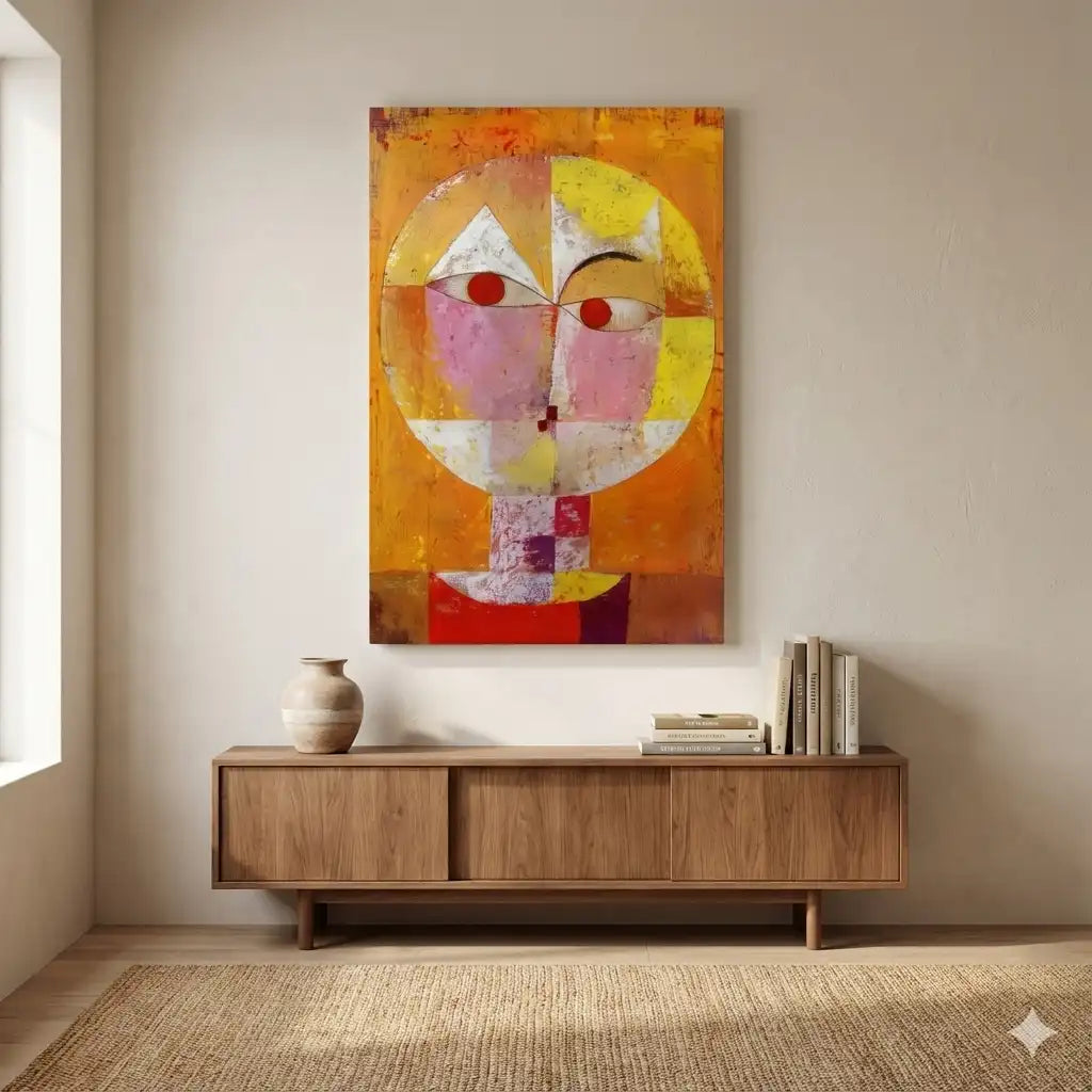 Tableau Paul Klee – Senecio, visage solaire géométrique