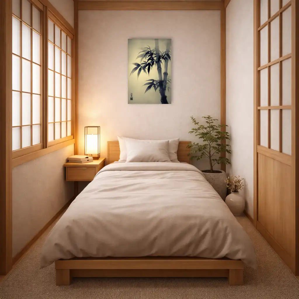 Sumi-e Bambus – Pflanzliche Eleganz und innere Stille – Leinwand