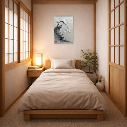 Sumi-e Kirschblüte – Vergängliche Blüte – Japanische Leinwand