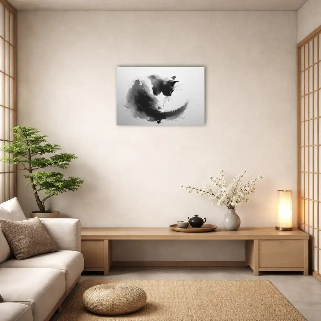 Sumi e Chat (Neko) – Douceur féline et harmonie instinctive