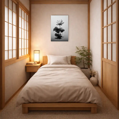 Sumi-e Lotusblume – Reinheit – Japanisches Wandbild